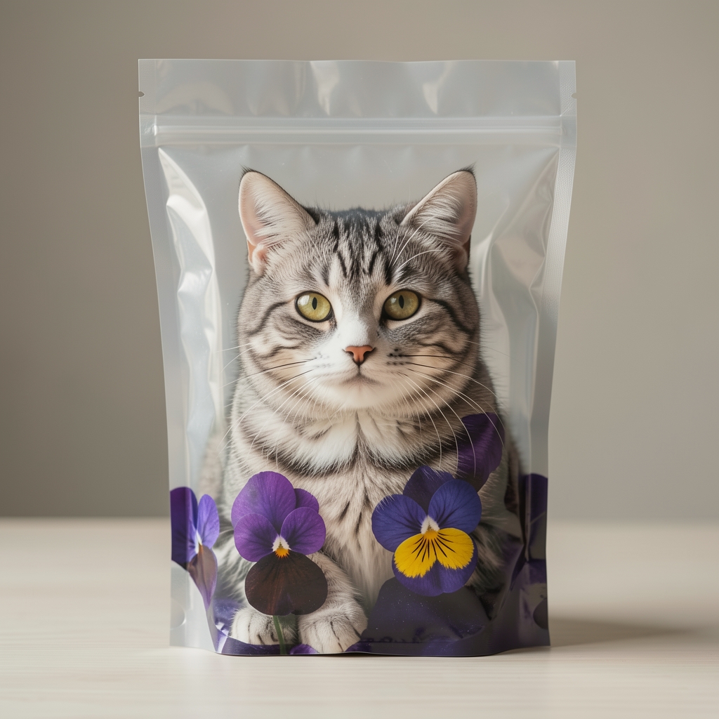 Royal Canin Persian Adult kedi maması 2kg şeffaf ambalaj içinde irisiyle tipik kedi şekli desenli