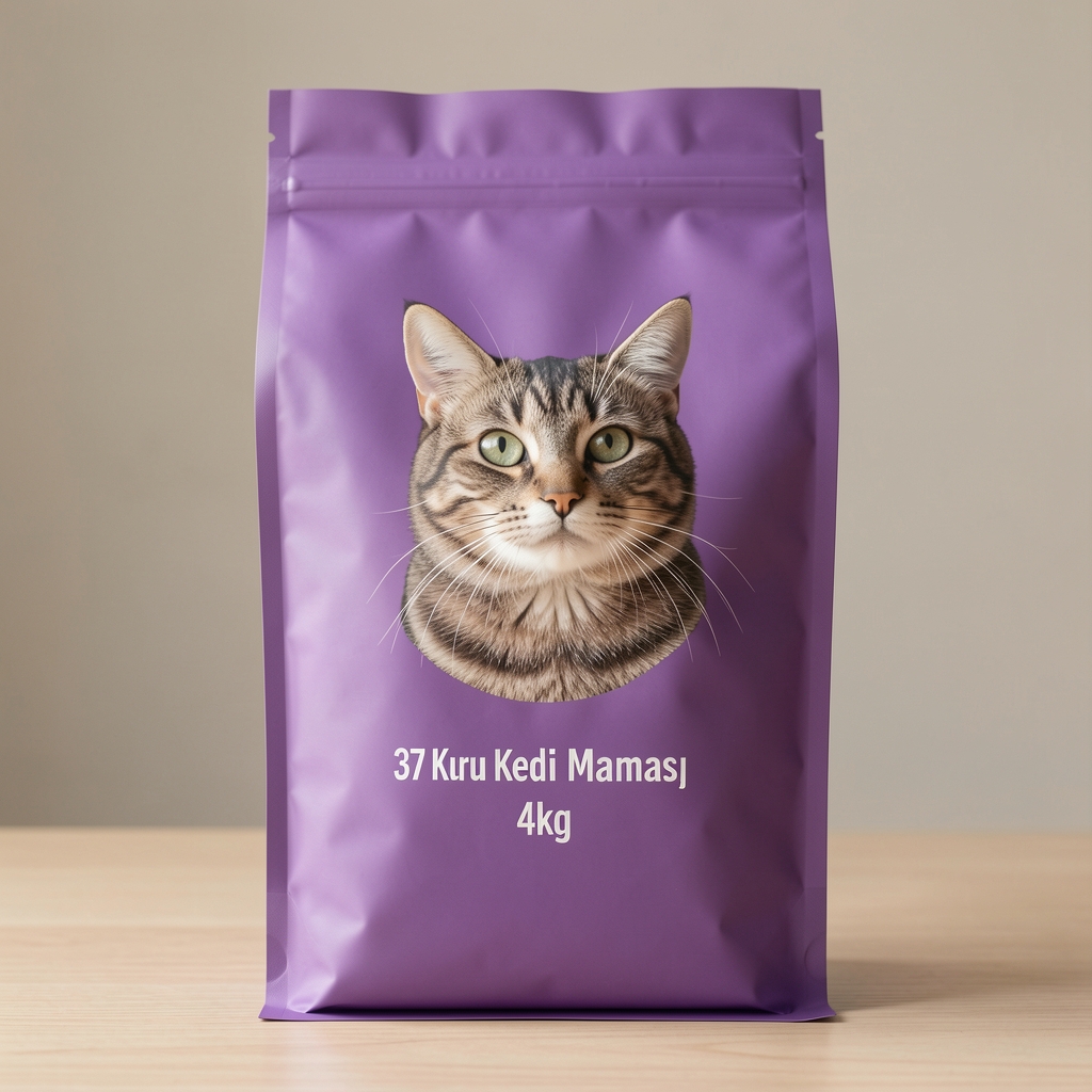Royal Canin Sterilised 37 kuru kedi maması 4kg paket ön yüzü lila renk ambalaj
